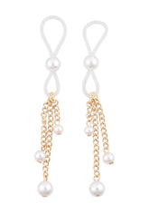 Pearl Nipple Ties - Gold/white